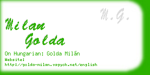 milan golda business card