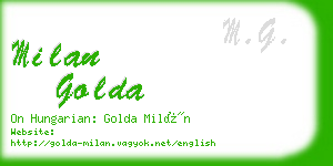 milan golda business card